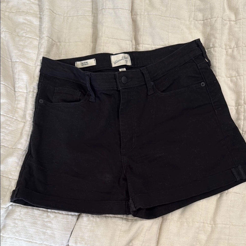 Women's Black Denim Shorts